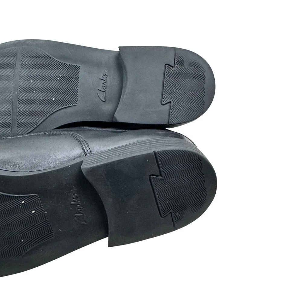 Clarks Tilden Cap Oxford Mens 13 Black Leather Bicycle‎ Toe Dress Shoes Career